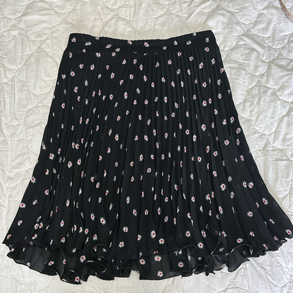Vintage Pleated A line Full Daisy Skirt
